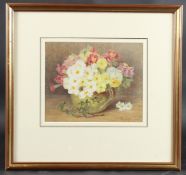 HENRIETTA CRESWALL (LATE 19TH. EARLY 20TH CENTURY) Flowers in a vase, watercolour, signed and