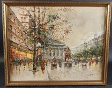 PIETRO GRIFFO (1934-1995) Paris street scene, oil on canvas, signed, 60 x 75cm