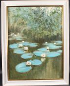 ALEXANDR SHEVCHUK (CONTEMPORARY) Lily pond, oil on canvas, signed, inscribed and dated 2009 on the