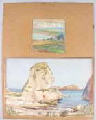 RICHARD FAULKNER (1917-1988) 'The Featherbed Rock, Sheep Island, Ballintory, Co. Antrim'
