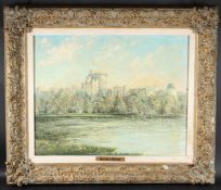 GORDON MILLER (20TH CENTURY) View of Windsor Castle, oil on canvas, signed, 73 x 93cm