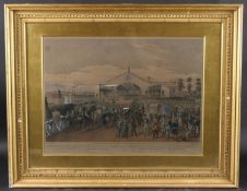 AFTER E F LAMBERT 'Inauguration of the Paris Rouen Railway..' chromolithograph print, titled and