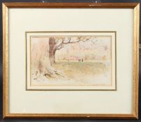 PERCY ROBERTSON 'Windsor Castle' watercolour, inscribed and signed with initials, 12.5 x 21cm
