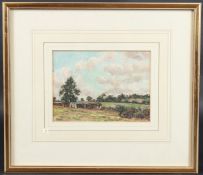 JOHN DODDY WALKER (1863-1925) 'Cowsheds, Woodhall Hills' watercolour, signed, inscribed verso, 13.