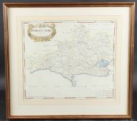 ROBERT MORDEN (1650-1703) Map of Dorset Shire, coloured engraving, published by Abel Swale Awnsham