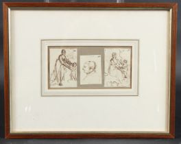 LATE 18TH / EARLY 19TH CENTURY SCHOOL Two studies of a woman and child and a side profile of a