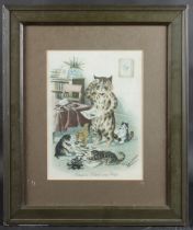 LOUIS WAIN 'Artists in Black and White' colour print, 32.5 x 24cm