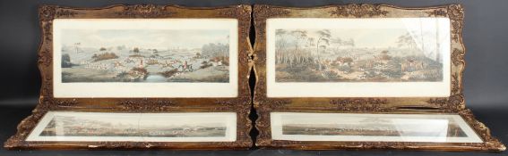 AFTER DEAN WOLSTENHOLME (EARLY 19TH CENTURY) Fox Hunting, set of four coloured aquatint prints,