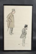GEORGE GOURSAT (SEM) Two gentlemen characters, lithographic print, 47.5 x 30cm