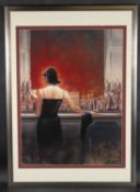 AFTER BRETT LYNCH Evening Lounge, coloured print, 78 x 59cm