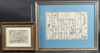 VAN DEN KEERE (1570/71-c.1630) Pembrok Shire, coloured engraved map, 9 x 12.5cm and THOMAS