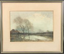 WILLIAM TATTON WINTER (1855-1928) Landscape with trees, watercolour, label verso, 23.5 x 33cm