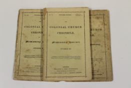 Colonial Church Chronicle. 6 issues, 8vo, vol.1 Nos. 1, III-Vi & vol.5 No.LI, 1847 & 1851,