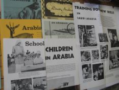 SAUDI ARABIA, a group of 13 ARAMCO posters illustrating everyday life, oil industry etc. c. 1969-