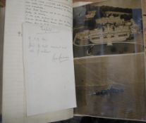 NAVY LOGBOOK, folio, compiled by H. G. Padfield aboard H.M.S Benbow & H.M.S. Wolfhound, numerous