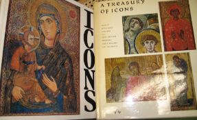 [ICONS] WEITZMAN (K.) & others: A Treasury of Icons, lge 4to, illus., clo., d.w., N. Y. [1966]; &