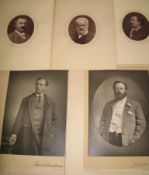 [FAMOUS PEOPLE] a group of 12 Woodburytype photographs of eminent Victorians, including Gustave Dor,