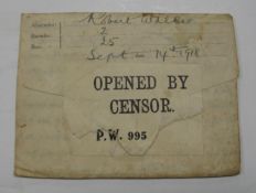 WWI CORRESPONDENCE, group of letters1916 - 1918 by Robert Walker & 2 others to Mrs R. Walker, in