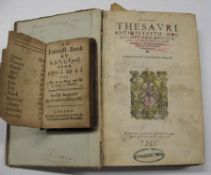 STRADA (Jacobi de) Epitome Thesauri Antiquitatum..., 8vo, defective, e.g. lacks H8, some amateur