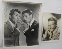 [FILMSTAR PHOTOS, SIGNED] signed photo of DEAN MARTIN & JERRY LEWES, 
