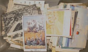 POSTCARDS, varied, mostly early 20th c., approx. 150 (Q).