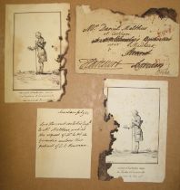 [ROUSSEAU] small ms. letter, Lord Harcourt to Daniel Malthus, enclosing "this portrait of J. J.