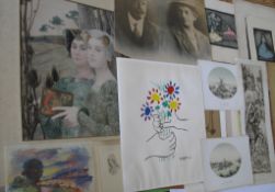 A mixed collection of 20th c. prints.