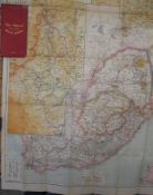 [BOER WAR] The Times War Map of South Africa, 4th Edn., col. map folding down into red cloth