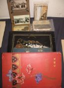 [POSTCARDS] Three albums of postcards and a quantity of loose postcards (approx. 300).