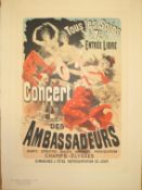 [PARIS FIN-DE-SIECLE] Jules CHERET, Concert des Ambassadeurs, 1899. Maitres de l'Afiche, plate
