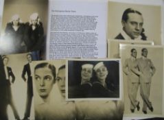 OUTRAGEOUS ROCKY TWINS, 8 b/w studio photos; & a signed photo of a violinist.