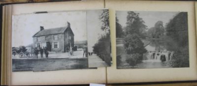 A 19th c. photo album of British views, some loose.