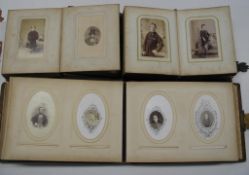 [PHOTOGRAPHS] 3 x small albums, with approx. 200 cdv photo portraits & topographical (3).