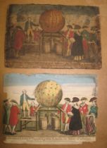 [BALLOONING] 2 copies, both a/f, of "A Professor Filling & Explaining", each 5 x 6.5 inches,