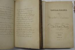 [MANUSCRIPT] 3 vols., 8vo, ms. fair copy in an unknown hand, of Lalla Rookh. An Oriental Romance, by