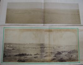 CRIMEAN WAR by JAMES ROBERTSON, two-part salt print panorama of fortifications; and a two-part