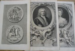 PORTRAIT PRINTS etc., each 15.5 x 10 inches, 18th c., u/f. (Q).