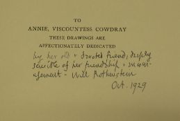 [DEDICATION COPY] ROTHENSTEIN (William) Twelve Portraits, folio, illus., cloth / boards, d.w. (