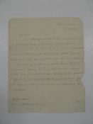 [NAPOLEONIC WAR ERA] an a.l.s. to the Earl of Westmoreland, 15th Oct. 1811 explaining why the