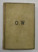 [OSCAR WILDE] What Never Dies...transl. by Sebastian Melmoth, 8vo, limited edition of 500 copies,