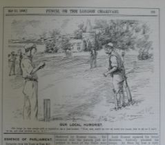 CRICKET, coll'n of 50+ pages from "PUNCH" (Q).