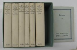 AUSTEN (Jane) Works, 7 vols., 8vo in d.w.'s with slipcase, Adelphi Edition, L., n.d. (7).