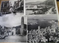 [HONG KONG PHOTOGRAPHS] Six large b/w photographs of Hong Kong, mainly 20