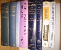 [SLANG, etc.] coll'n of books by ERIC PARTRIDGE (8).
