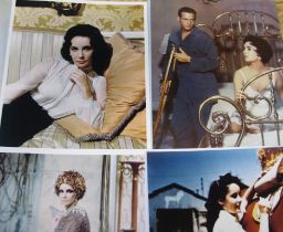[ELIZABETH TAYLOR] a group of 11 large colour print publicity photographs of Elizabeth Taylor,