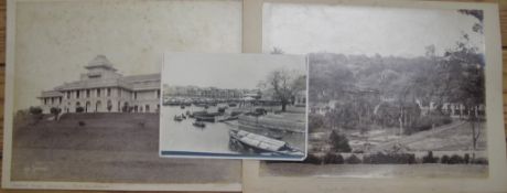 SINGAPORE PHOTOGRAPHS - two albumen print photos of Government House, late 19th century, by G.R.