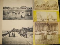 COASTAL RESORTS, 4 x stereocards (a/f) & 2 mounted photos (Q).