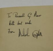 CAMPBELL (Malcolm) Salute to the Gods, 8vo, SIGNED Presentation Copy to Russell Marr, private