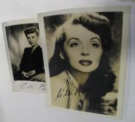 [FILMSTAR PHOTOS, SIGNED] LILLI PALMER, signed, b/w photo, 7 x 5 inches; and another, smaller (2)