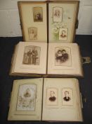 [PHOTOGRAPHS] 3 x small quarto albums containing, in all, approx. 58 cabinet photos portraits & 63